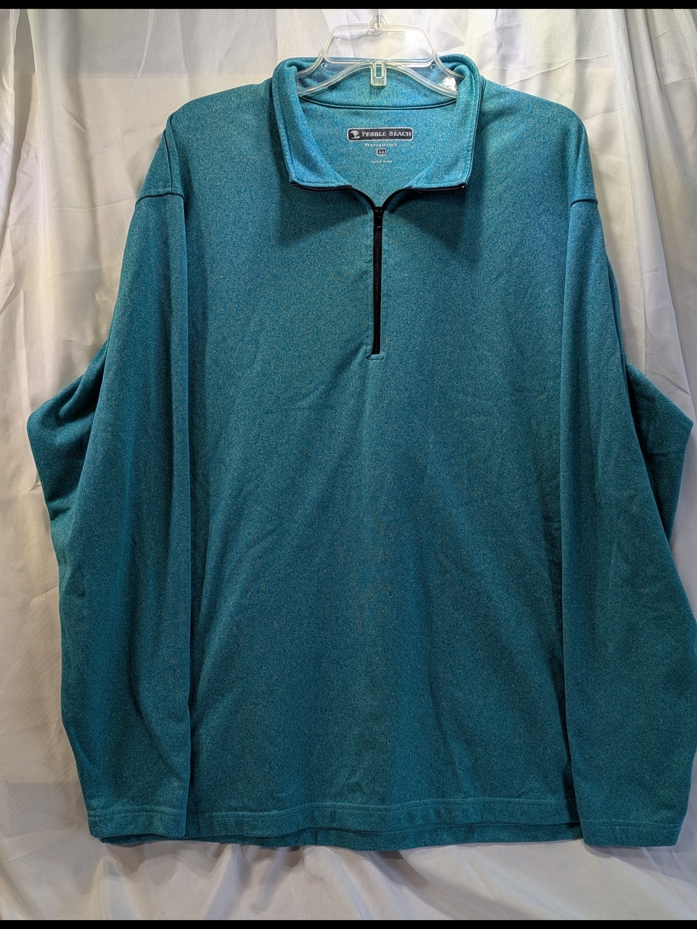 Pebble Beach Men’s Teal Quarter-Zip Lightweight Pullover Sweatshirt Size XL